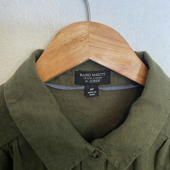 J Crew Baird Mcnutt Irish Linen Shirtdress Short Sleeve Dress Women’s Medium - Picture 4 of 13